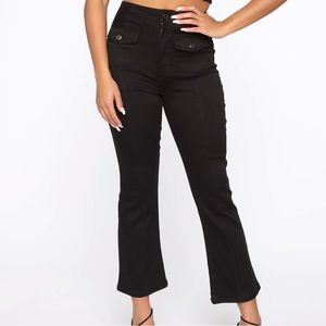 Black Flare Leg Jeans